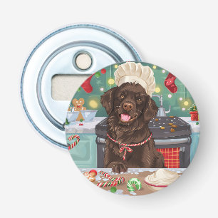 Flach überzogenes Retriever Holiday Baking: Weihna Flaschenöffner