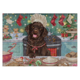 Flach überzogenes Retriever Holiday Baking: Weihna Schneidebrett