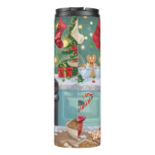 Flach überzogenes Retriever Holiday Baking: Weihna Thermosbecher (Rückseite)