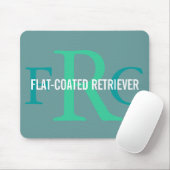 Flach-Überzogenes Retriever-Zucht-Monogramm Mousepad (Mit Mouse)