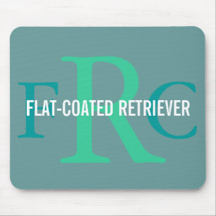 Flach-Überzogenes Retriever-Zucht-Monogramm Mousepad