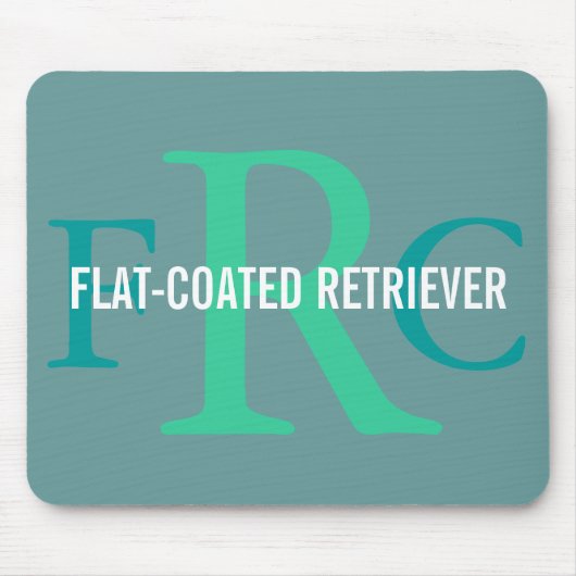 Flach-Überzogenes Retriever-Zucht-Monogramm Mousepad (Vorne)