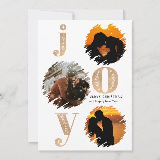 flach Weihnachten Gold Elegante Modernes Gold 3 Fo (Vorderseite)