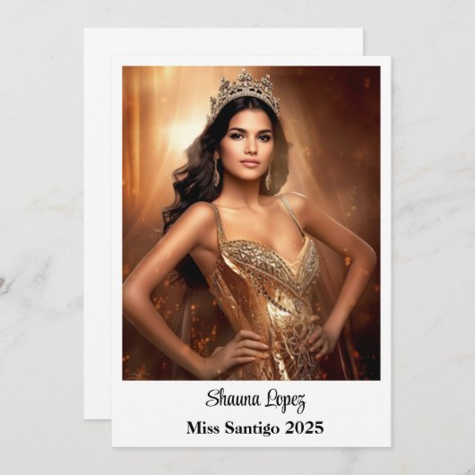 Flachautograph-Karte Ankündigung (Vorne/Hinten)