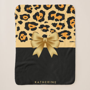 Flachband und Leopard Sherpadecke