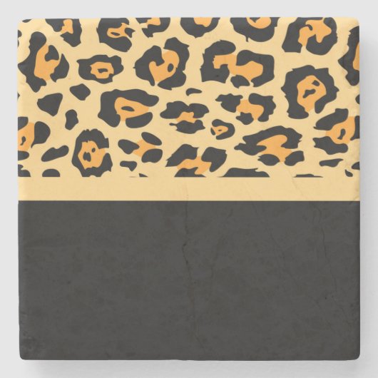 Flachband und Leopard Steinuntersetzer (Vorderseite)
