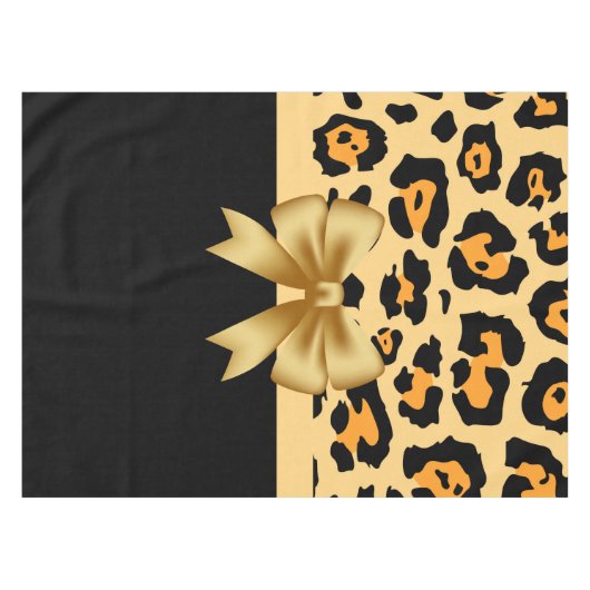 Flachband und Leopard Tischdecke (Vorderseite (Horizontal))