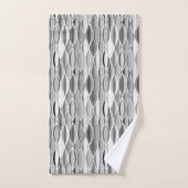 Flachbanddruck Mitte des Jahrhunderts, Grauschatti Badhandtuch Set (Handtuch)