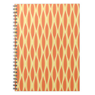 Flachbanddruck Mitte des Jahrhunderts - orange und Notizblock