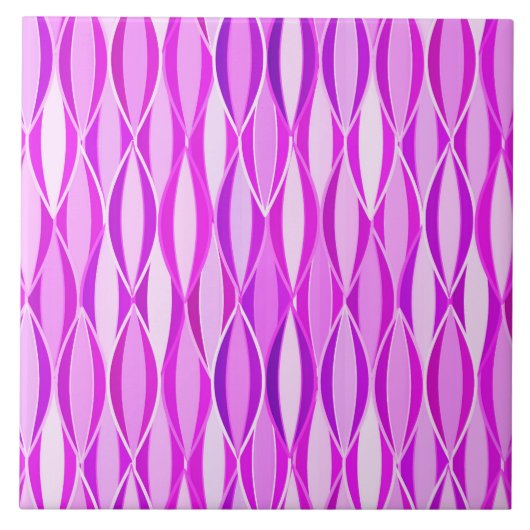 Flachbanddruck Mitte des Jahrhunderts - orchid und Fliese (Vorderseite)