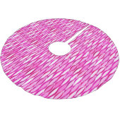 Flachbanddruck Mitte des Jahrhunderts - orchid und Polyester Weihnachtsbaumdecke (Schrägansicht)