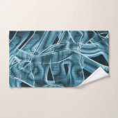 Flachbandkurven, blauer Nebel mit Relief und Überl Badhandtuch Set (Handtuch)