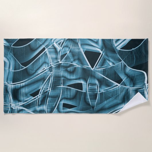 Flachbandkurven, blauer Nebel mit Relief und Überl Strandtuch (Vorderseite)