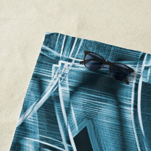 Flachbandkurven, blauer Nebel mit Relief und Überl Strandtuch (Beispiel)