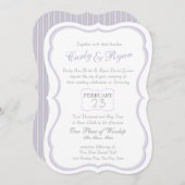Flachbandscheiben Lavendel und Silberstreifen Einladung (Vorne/Hinten)