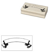 Flachbanner Vintage Kautschukkunst Briefmarke Gummistempel (Stempel)