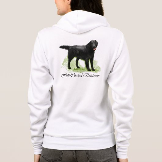 Flachbeschichtete Retriever Art Hoodie (Rückseite)