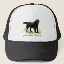 Flachbeschichtete Retriever Art Print Truckerkappe