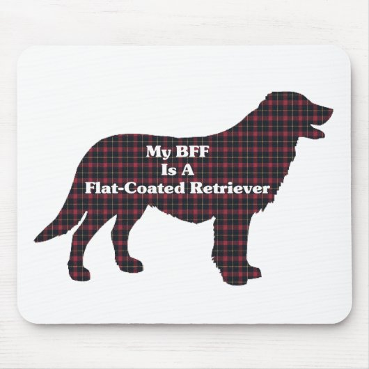 Flachbeschichtete Retriever-BESTE FREUNDIN Geschen Mousepad (Vorne)