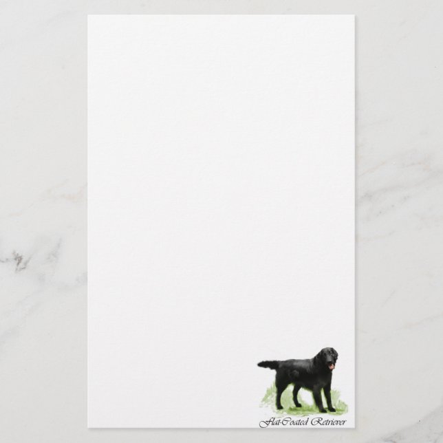 Flachbeschichtete Retriever Kunstgeschenke (Vorderseite)