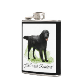 Flachbeschichtete Retriever Kunstgeschenke Flachmann