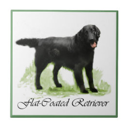 Flachbeschichtete Retriever Kunstgeschenke Fliese