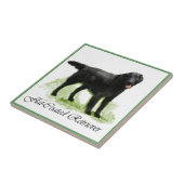 Flachbeschichtete Retriever Kunstgeschenke Fliese (Seite)