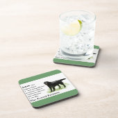 Flachbeschichtete Retriever Kunstgeschenke Getränkeuntersetzer (Rechte Seite)