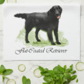Flachbeschichtete Retriever Kunstgeschenke Handtuch (Gefaltet)