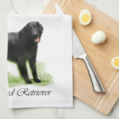 Flachbeschichtete Retriever Kunstgeschenke Handtuch (Viertel Falte)