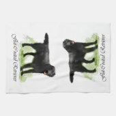 Flachbeschichtete Retriever Kunstgeschenke Handtuch (Horizontal)