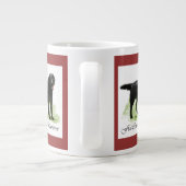 Flachbeschichtete Retriever Kunstgeschenke Jumbo-Tasse (Rückseite)
