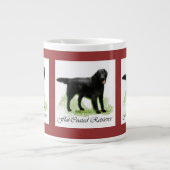 Flachbeschichtete Retriever Kunstgeschenke Jumbo-Tasse (Vorderseite)