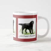 Flachbeschichtete Retriever Kunstgeschenke Jumbo-Tasse (Rechts)