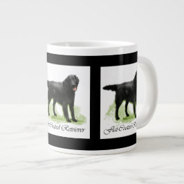 Flachbeschichtete Retriever Kunstgeschenke Jumbo-Tasse