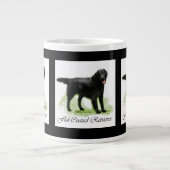 Flachbeschichtete Retriever Kunstgeschenke Jumbo-Tasse (Vorderseite)