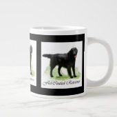 Flachbeschichtete Retriever Kunstgeschenke Jumbo-Tasse (Rechts)