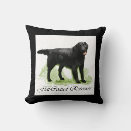 Flachbeschichtete Retriever Kunstgeschenke Kissen