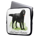 Flachbeschichtete Retriever Kunstgeschenke Laptopschutzhülle (Vorderseite Links)