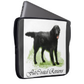 Flachbeschichtete Retriever Kunstgeschenke Laptopschutzhülle (Vorne Rechts)