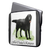 Flachbeschichtete Retriever Kunstgeschenke Laptopschutzhülle (Vorderseite Links)