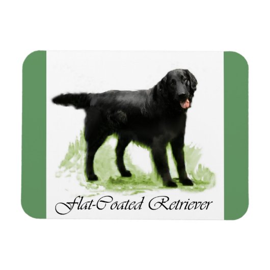 Flachbeschichtete Retriever Kunstgeschenke Magnet (Horizontal)