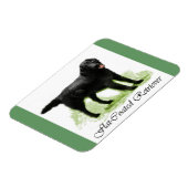 Flachbeschichtete Retriever Kunstgeschenke Magnet (Linke Seite)