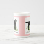 Flachbeschichtete Retriever Kunstgeschenke Porzellantasse (Vorderseite)