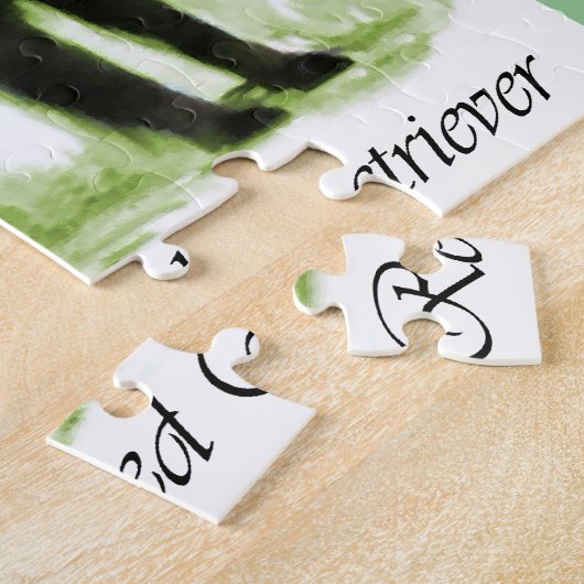 Flachbeschichtete Retriever Kunstgeschenke Puzzle (Seite)