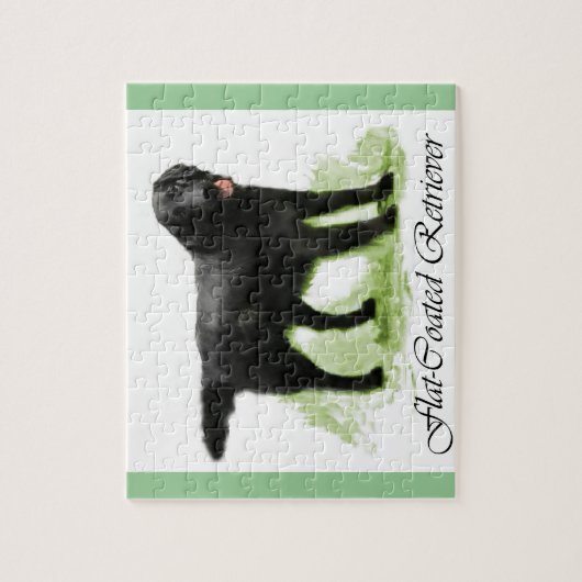 Flachbeschichtete Retriever Kunstgeschenke Puzzle (Vertikal)