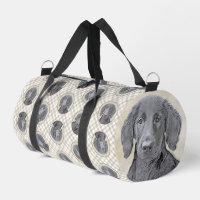 Flachbeschichtete Retriever-Malerei Schwarze Haust
