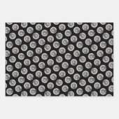 Flachbeschichtete Retriever-Malerei Schwarze Haust Geschenkpapier Set (Vorderseite 3)