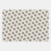 Flachbeschichtete Retriever-Malerei Schwarze Haust Geschenkpapier Set (Vorderseite)