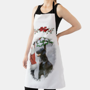 Flachbeschichtete Retriever Weihnachten Kleine Wei Schürze